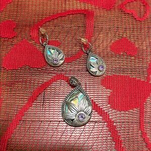 Vecceli Italy Sterling silver apologia and Multicolor Earrings m charm